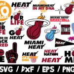 Miami Heat SVG Bundle, NBA Team SVG, Miami Heat Nation Shirt, Miami Heat Cricut, Nba Svg, Miami Heat City Vice Edition, Heat Dna, Heat Pride