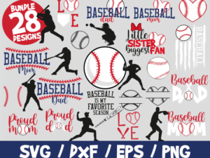 Baseball SVG Bundle, Love Baseball Vector, Baseball Mom, Proud Baseball Dad, Baseball Stitches, Ball, Baseball Cricut, Baseball Season Shirt