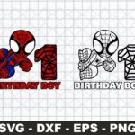 1st Birthday SVG, Birthday Boy SVG, Spiderman Birthday SVG