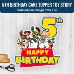 5th Birthday Cake Topper PNG Toy Story