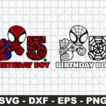 5th Birthday SVG, Happy Birthday Spiderman SVG, Birthday Boy SVG