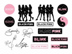 Blackpink Silhouette SVG PNG EPS Vector Kpop Clipart