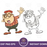 Carl Wheezer SVG Outline Clipart Vector Layered