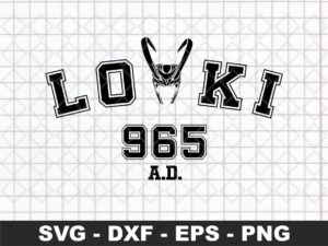 Loki 965 A.D. SVG Digital file Instant Download