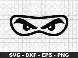 Ninja Eyes SVG File, PNG, DXF and EPS