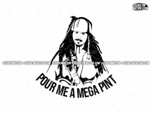 Pour Me A Mega Pint Johnny Depp SVG