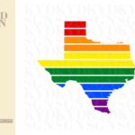 Rainbow TX, Gay Pride SVG, Rainbow Pride LGBTQA PNG