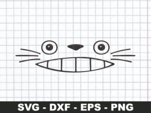 Totoro Face SVG Outline jpg-01