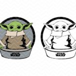 Yoda Layered and Silhouette SVG DXF PNG EPS