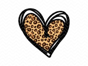 cheetah heart SVG