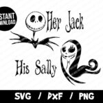 Her Jack SVG, His Sally SVG, Halloween SVG, Nightmare Before Christmas Vector, Jack Skellington Cricut, Silhouette, Sally Skellington TShirt