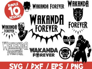 Wakanda Forever SVG Bundle, Black Panther Vector, Black Panther Cricut, Black Panther Eps, Black Panther Vinyl, Black Panther Clip Art, Dxf