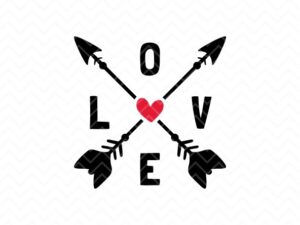 love with arrows svg