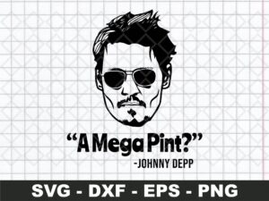 mega pint SVG johnny depp