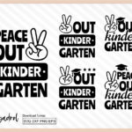 peace out kindergarten svg instant download png eps dxf vector