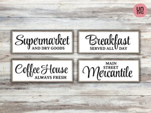 4 Kitchen Decor SVG Farmhouse Sign SVG