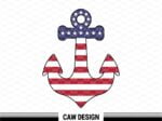 American Flag Anchor SVG Layered 4th of July SVG Cut File