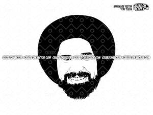 Bob Ross Vector, PNG EPS SVG Cut Files