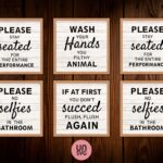 Cricut Bathroom Decor Wall Art Accessory Funny Signs SVG PNG EPS Vector