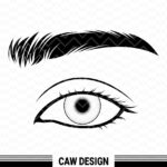 Eye eyelash svg graphics cricut file