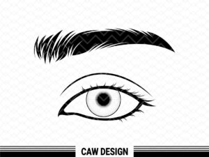 Eye eyelash svg graphics cricut file