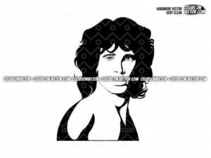 High Quality Vector Jim Morrison SVG DXF PNG file