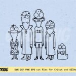 Jesse, Korvo, Terry, Yumyulack, The Pupa svg cut file outline art