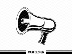 Megaphone SVG Cricut Icon Cheerleader Pom Poms Megaphone Clipart EPS file