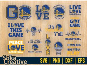 NBA Golden State Warriors SVG 2022 Bundle DXF Basketball Warriors PNG EPS