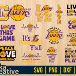 NBA La Lakers SVG 2022 Bundle DXF Basketball Lakers PNG EPS