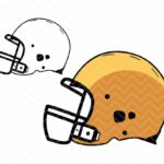 football helmet svg clipart and vector image