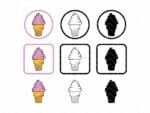 ice cream cone svg illustration graphic