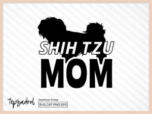 shih tzu svg dog mom