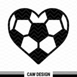 soccer heart svg football love fans png eps vector graphics FILE