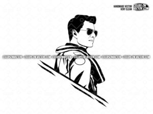 top gun tom cruise vector eps png svg file