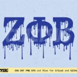 zeta phi beta svg logo drip