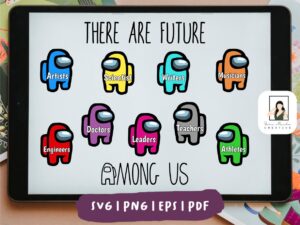 Among Us Bulletin Board School Printable SVG PNG EPS