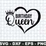 Birthday Queen Heart svg