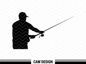 Fisherman Silhouette SVG Cricut file