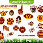 Football NFL Washington Football SVG Cricut Bundle