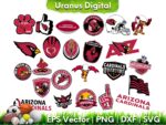 Football Team NFL Arizona Cardinals Cricut Bundle SVG