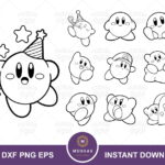 Kirby Face SVG Outline Kirby PNG