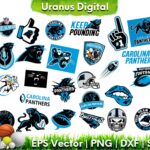 NFL Carolina Panthers Logo Cut Files Bundle