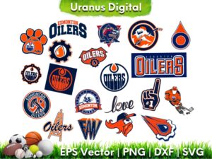 NHL Logo Edmonton Oilers SVG Cut File Bundle