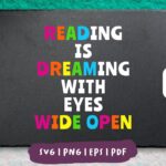 Quotes Bulletin Board PDF Reading is Dreaming SVG