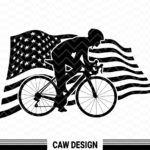 Race Bike SVG American Biker Design vector