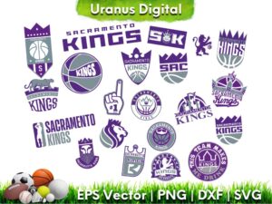 Sacramento Kings SVG Cricut Cutting NBA Basketball Clipart