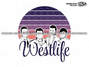 Westlife Shirt Design File Vector PNG Westlife Vintage SVG file