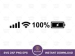 Wifi Battery Level Mark Decals Cut File SVG PNG EPS DXF