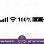 Wifi Battery Level Mark Decals Cut File SVG PNG EPS DXF